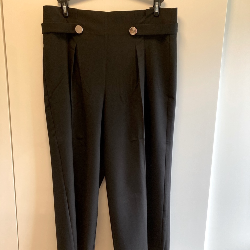NWT! High waist wide leg crop pants size XL.
